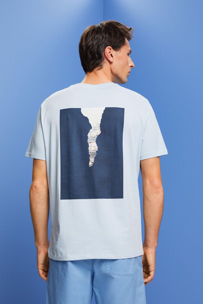 T-shirt en jersey à imprimé au dos, 100 % coton, PASTEL BLUE, detail image number 3