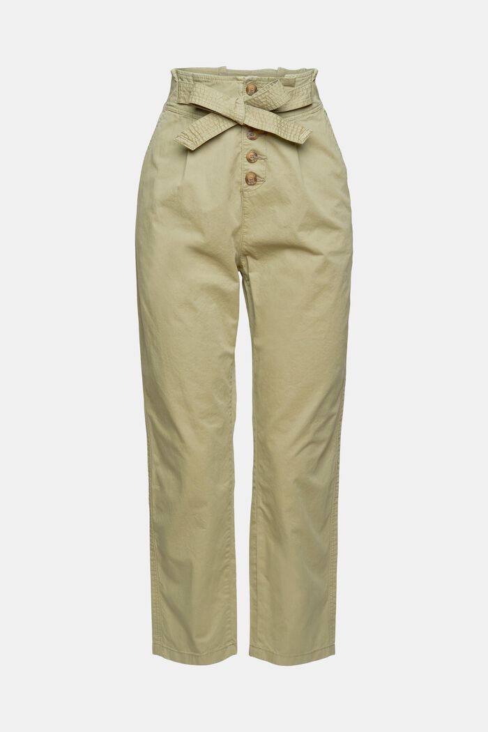 Pants woven high rise tapered, LIGHT KHAKI, detail image number 7
