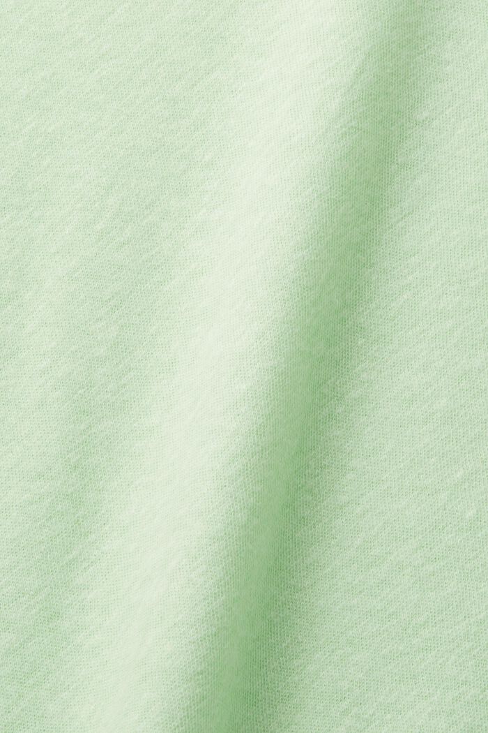 T-shirt en mélange de coton et lin, CITRUS GREEN, detail image number 4