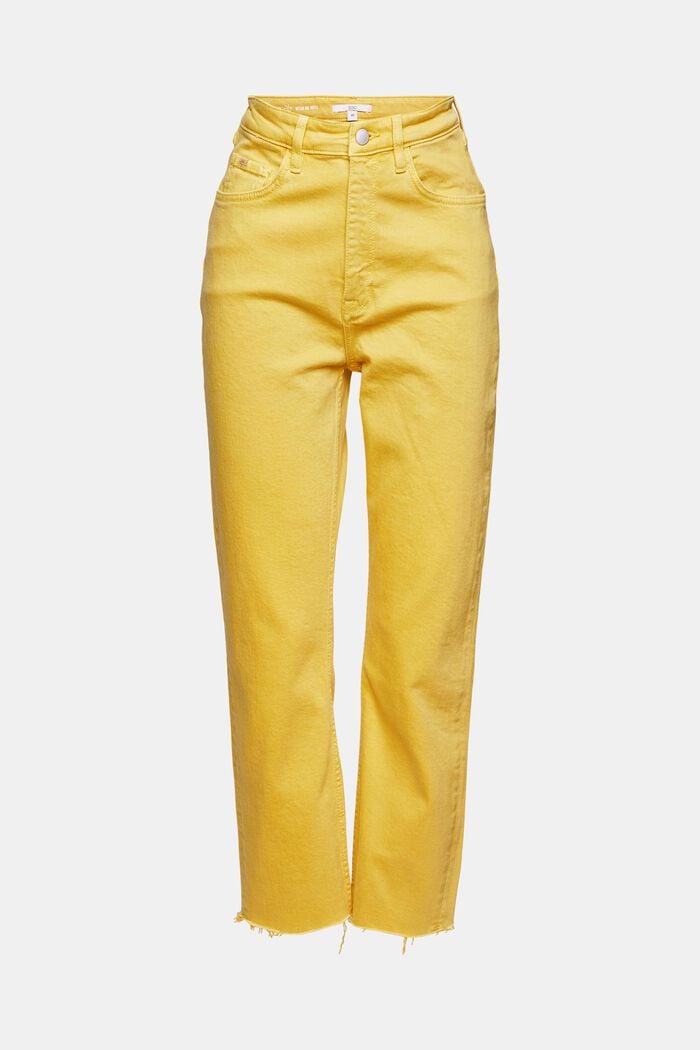 Pants woven high rise straight, SUNFLOWER YELLOW, detail image number 5