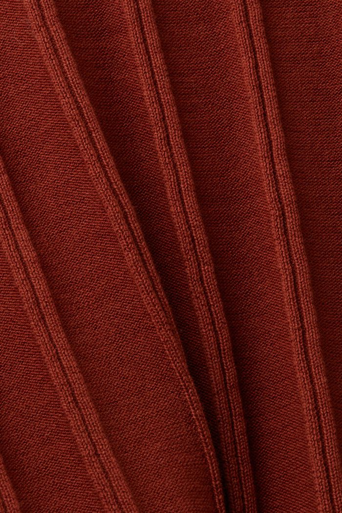 Pull-over à manches courtes, 100 % coton, RUST BROWN, detail image number 5