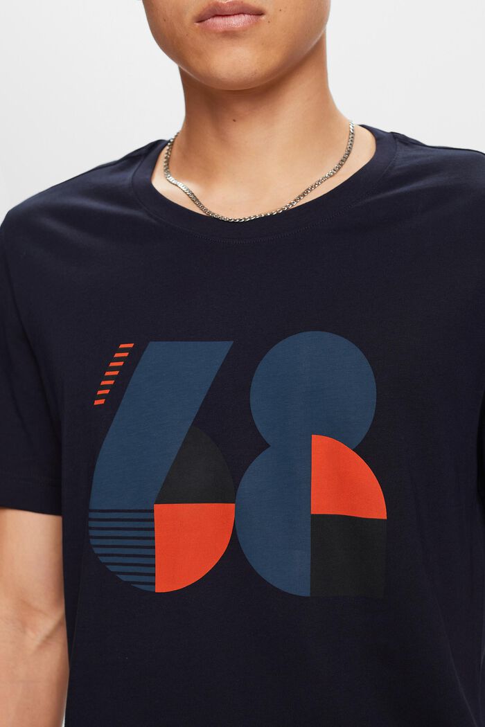 T-shirt en jersey à imprimé, 100 % coton, NAVY, detail image number 1
