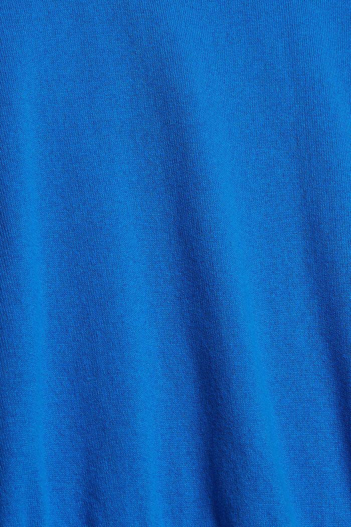 Pull-over à chauve-souris en coton mélangé biologique, BLUE, detail image number 2