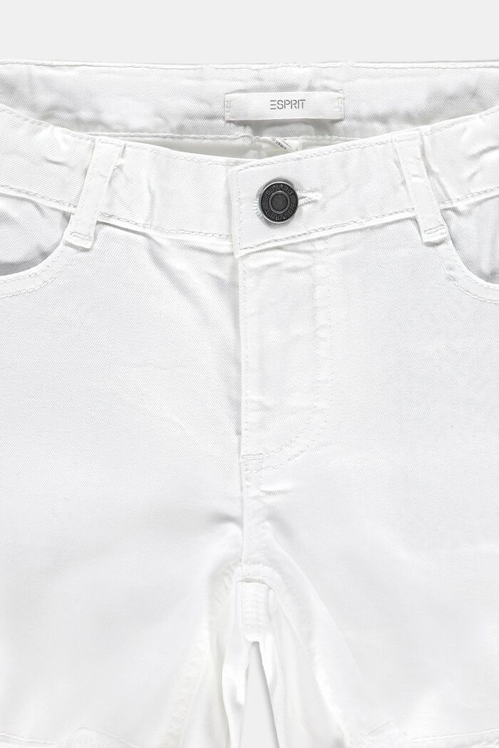 Short en jean à taille ajustable, WHITE, detail image number 2