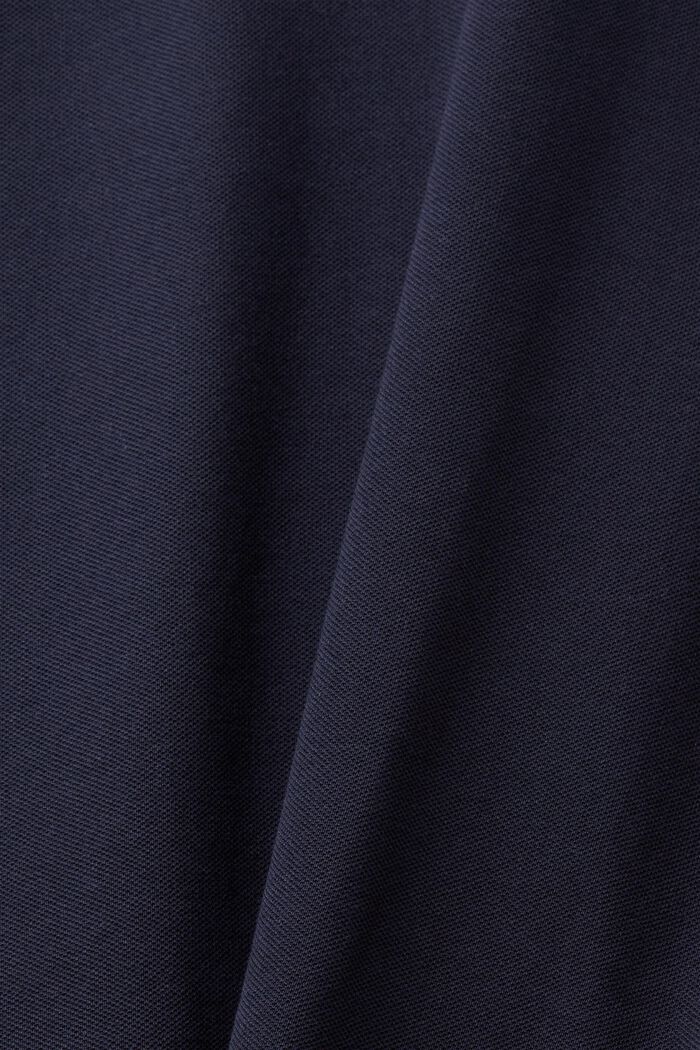 Polo de coupe Slim Fit en maille piquée de coton, NAVY, detail image number 5