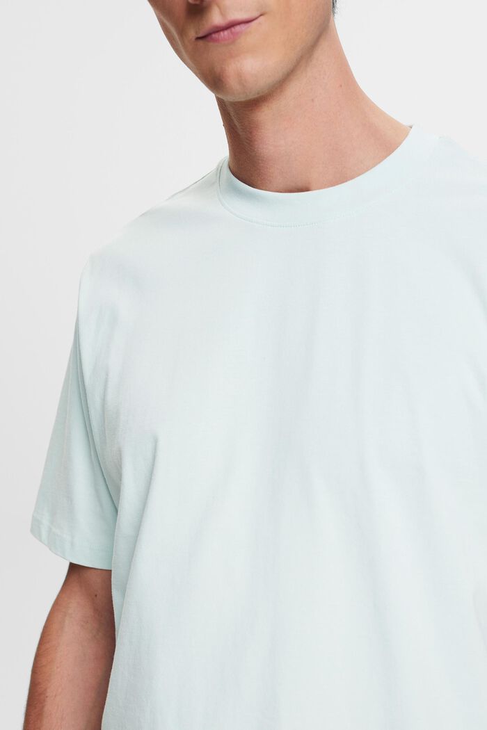 T-shirt à encolure ronde en coton, LIGHT AQUA GREEN, detail image number 2