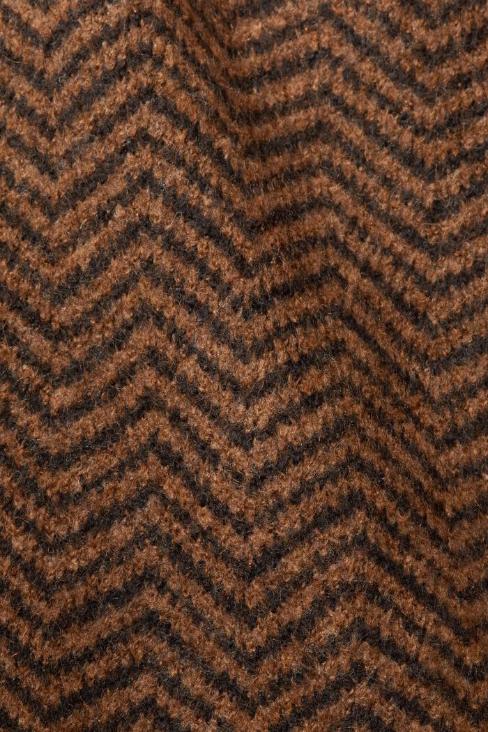 Cardigan en maille douce à teneur en laine, BROWN COLORWAY, detail image number 4