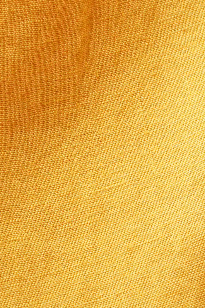 Robe portefeuille, 100 % lin, SUNFLOWER YELLOW, detail image number 6