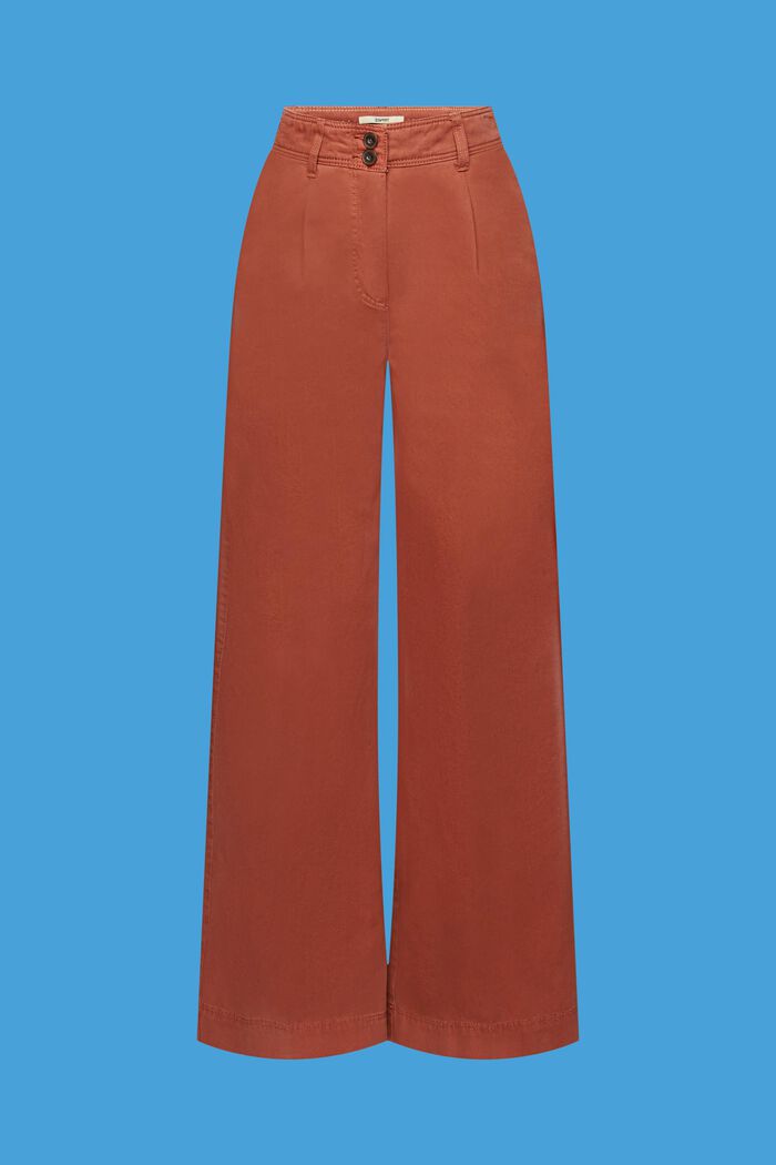 Pantalon chino à jambes larges, RUST BROWN, detail image number 7