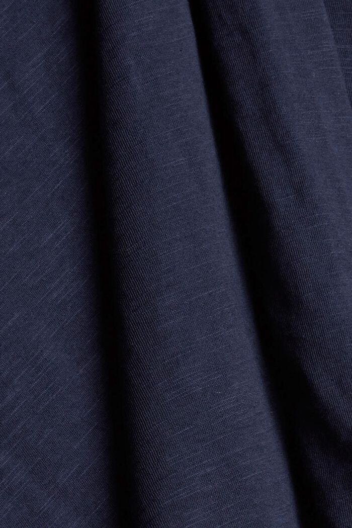 T-shirt brodé à manches longues, 100 % coton, NAVY, detail image number 4