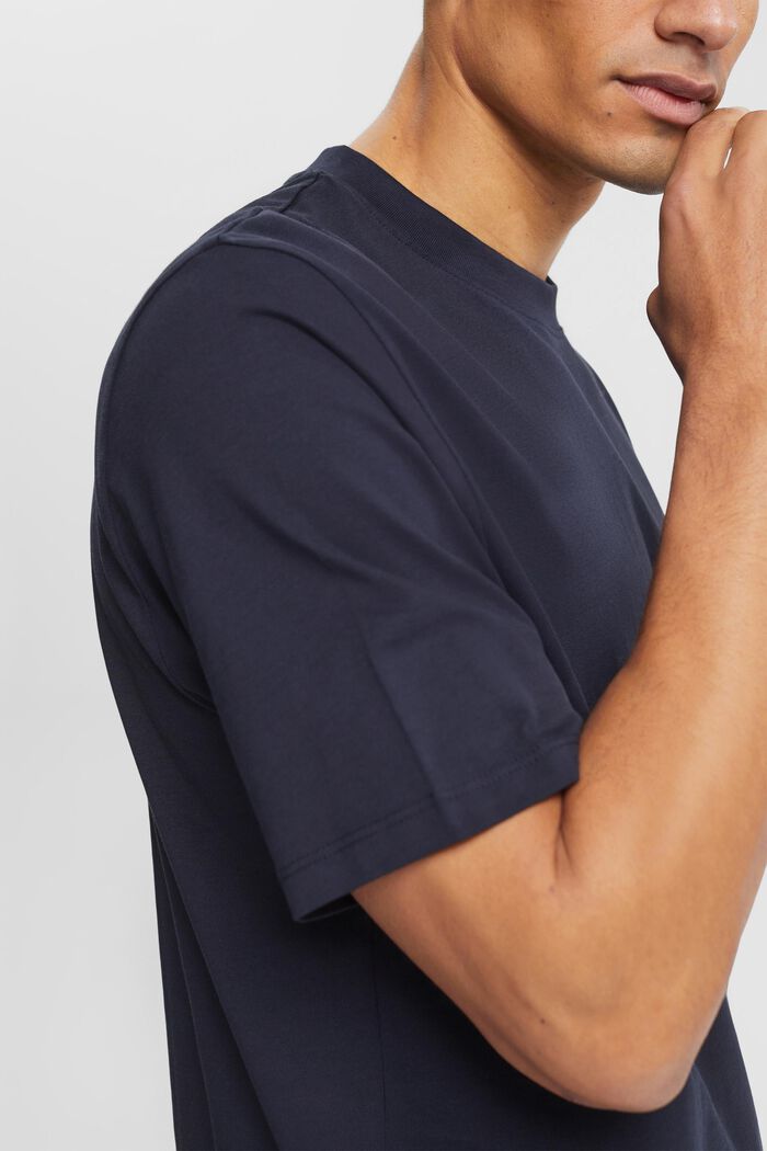 T-shirt à encolure ronde en coton, NAVY, detail image number 2