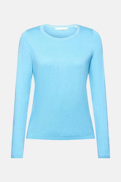 Pull-over en maille, TURQUOISE, overview