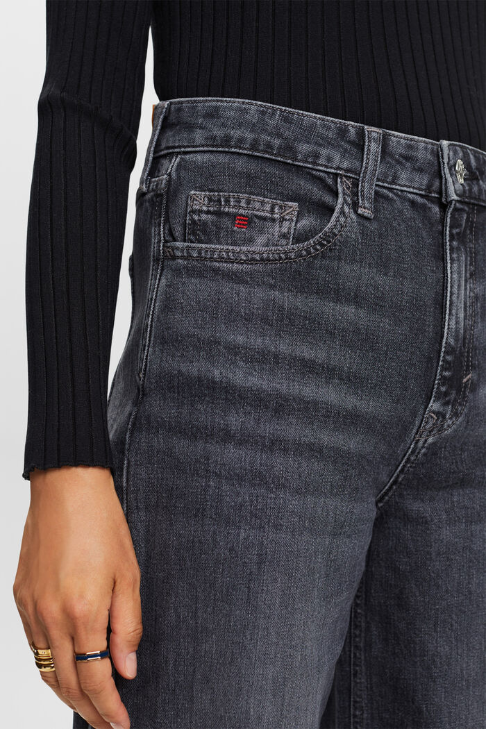 Jean taille haute à jambes larges, BLACK MEDIUM WASHED, detail image number 2