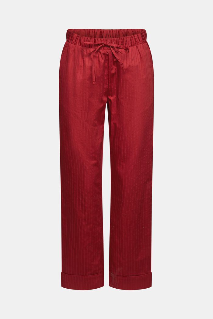 Pantalon de pyjama 100 % coton, CHERRY RED, overview