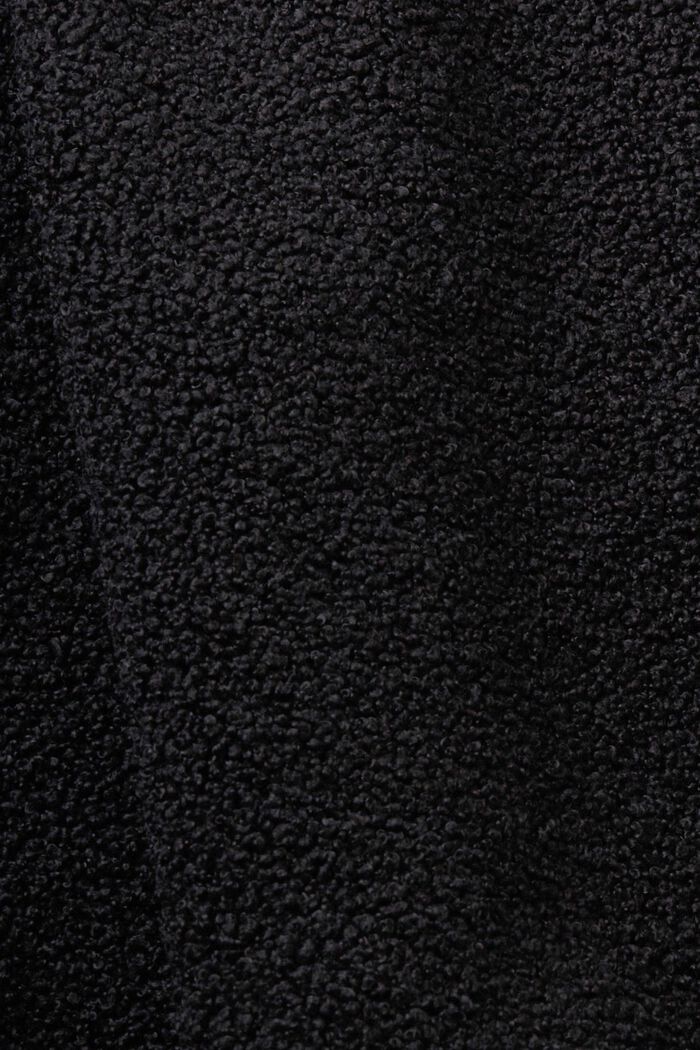 Sweat-shirt à zip court, en mélange de matières, BLACK, detail image number 6