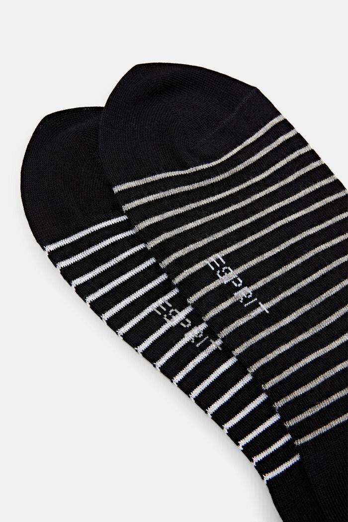Lot de 2 paires de chaussettes en grosse maille rayées, BLACK, detail image number 2