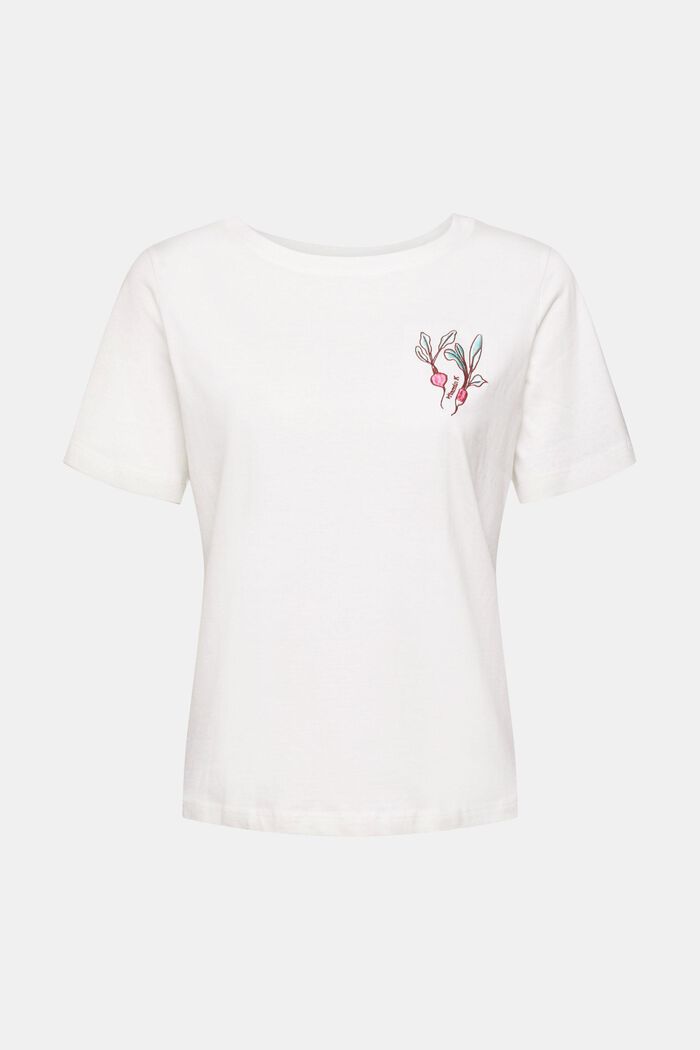 T-shirt animé d’un motif brodé, OFF WHITE, detail image number 6