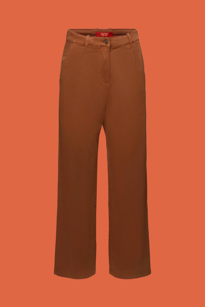 Chino taille haute de coupe Wide Fit, BARK, detail image number 6
