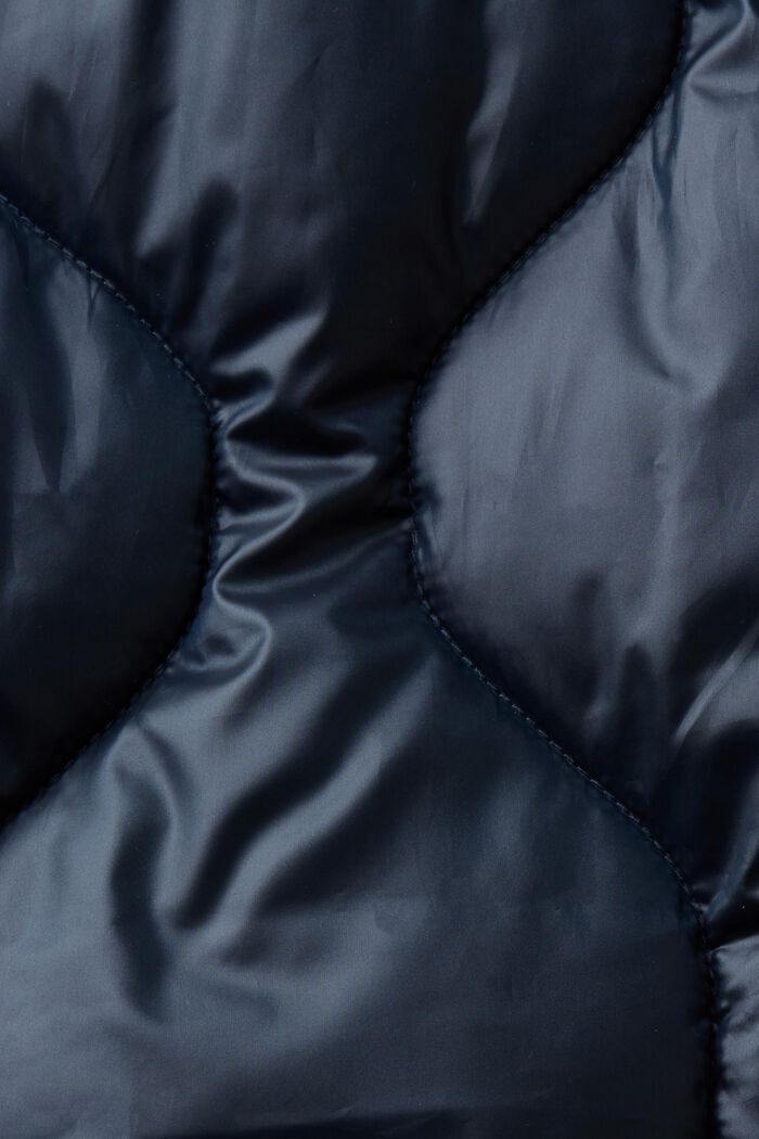 Manteau matelassé à col en maille côtelée, NAVY, detail image number 5
