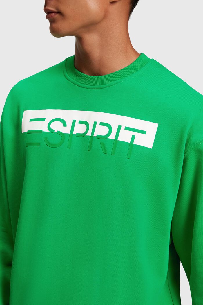 Sweat-shirt à logo appliqué animé d’une brillance mate, GREEN, detail image number 3