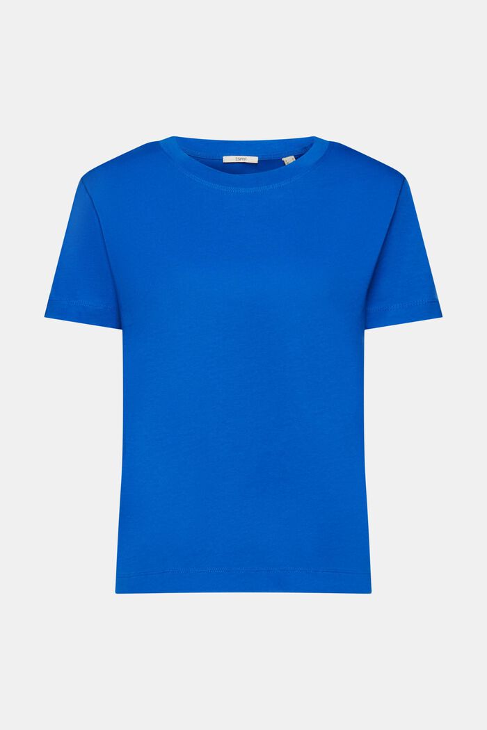 T-shirt à encolure ronde en coton, BLUE, detail image number 6