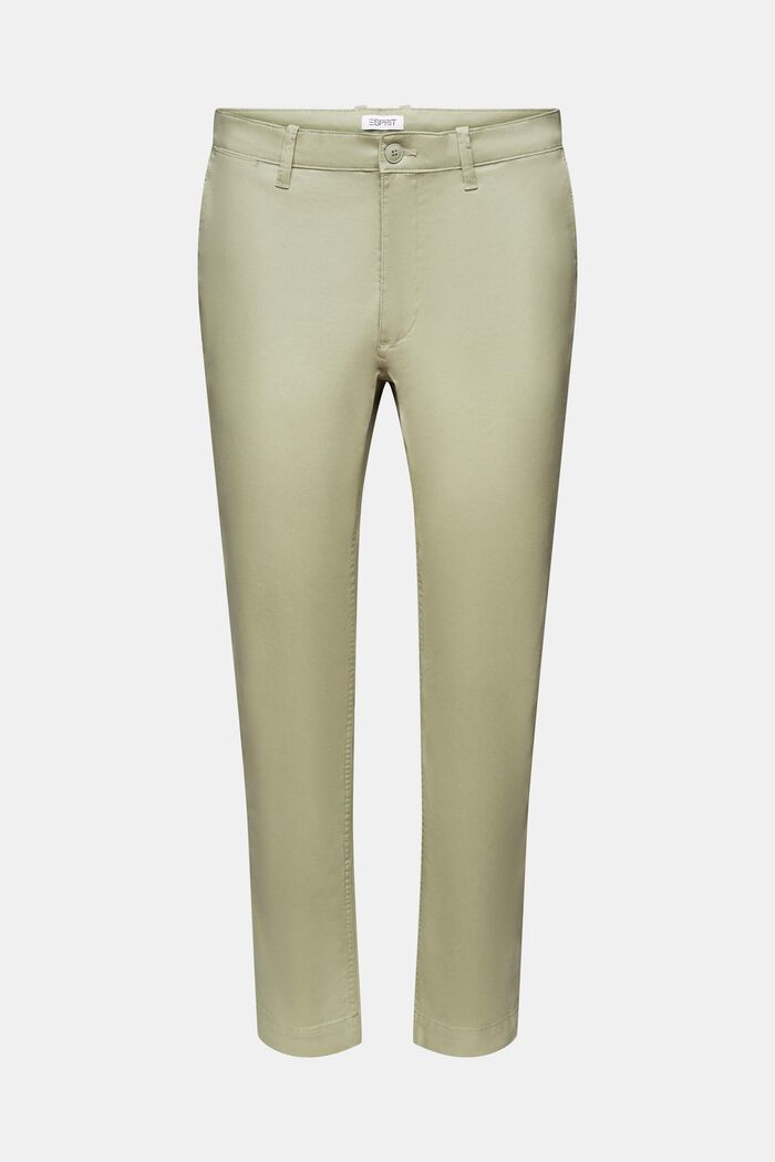 Pantalon chino à jambes étroites, DUSTY GREEN, detail image number 6