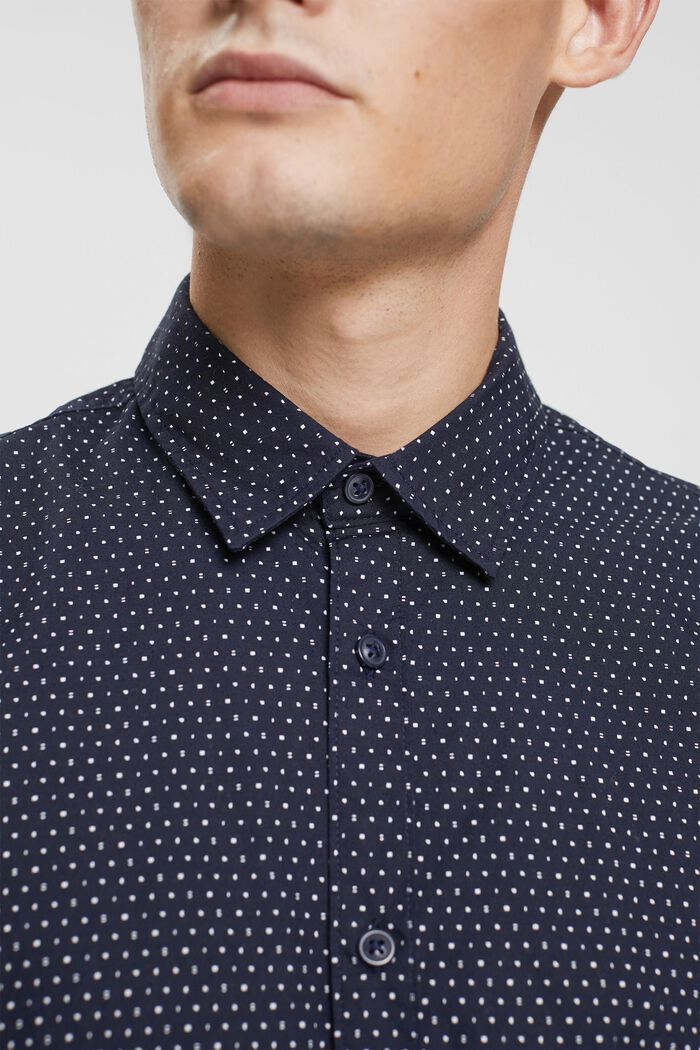 T-shirt en coton durable à motif, NAVY, detail image number 0