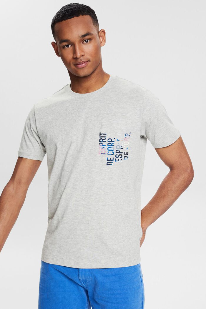 T-shirt à imprimé, en jersey, LIGHT GREY, detail image number 0