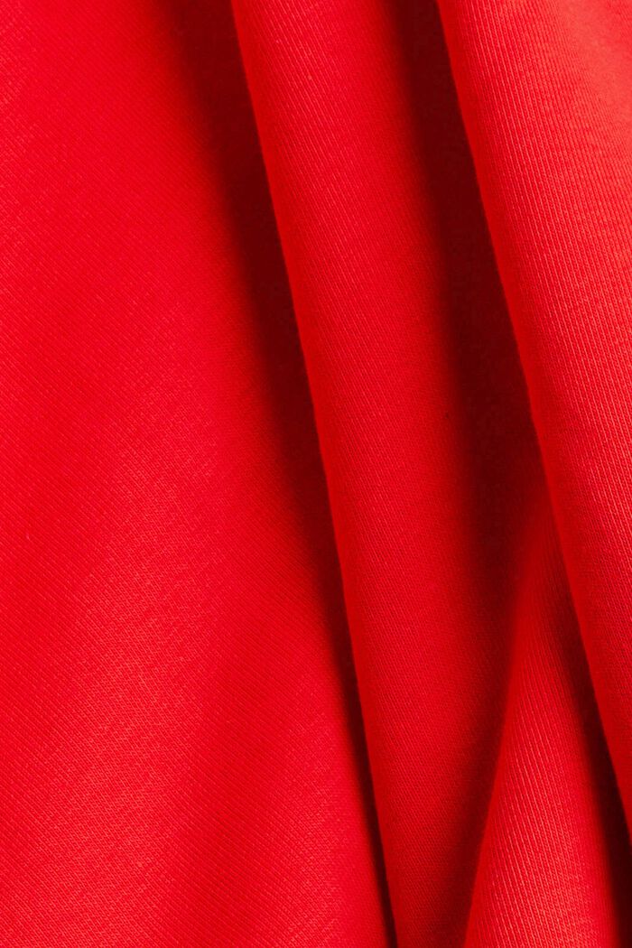 Sweat à capuche à logo brodé, coton mélangé, ORANGE RED, detail image number 4
