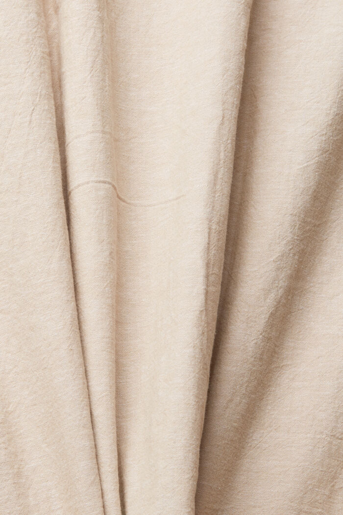 À teneur en lin : la chemise à col boutonné et manches courtes, SAND, detail image number 4