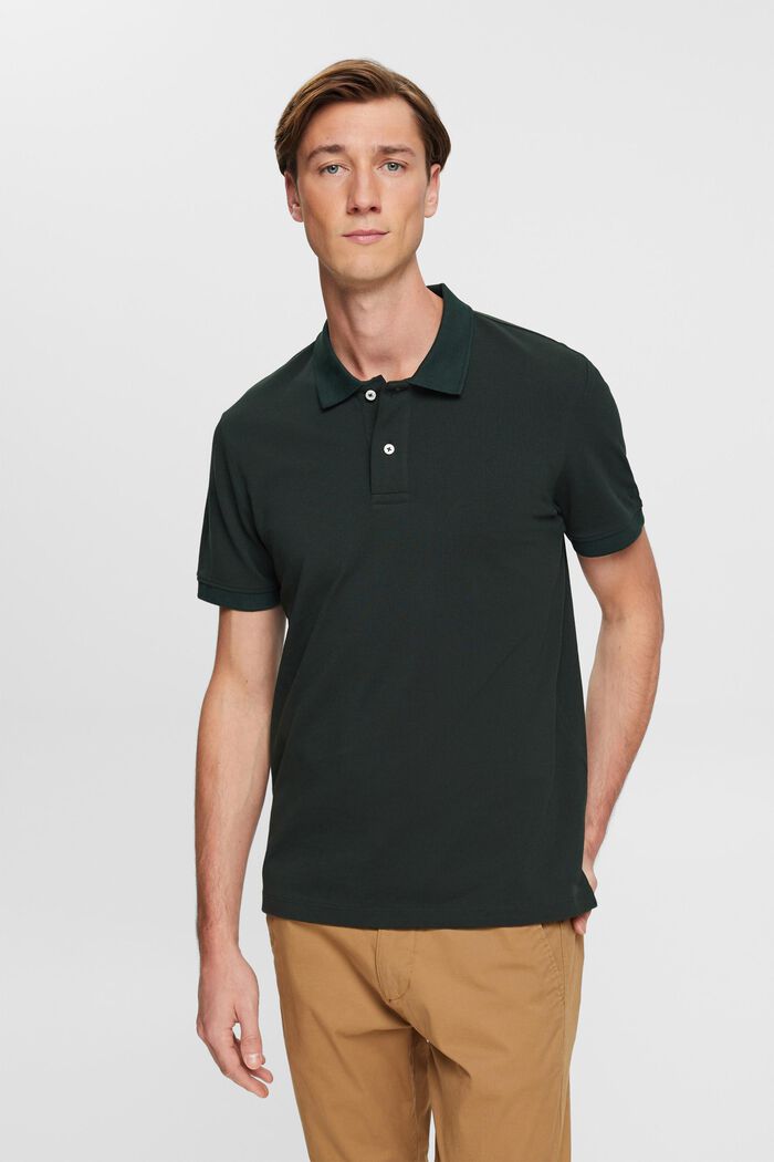 Polo coupe Slim Fit, DARK TEAL GREEN, detail image number 0