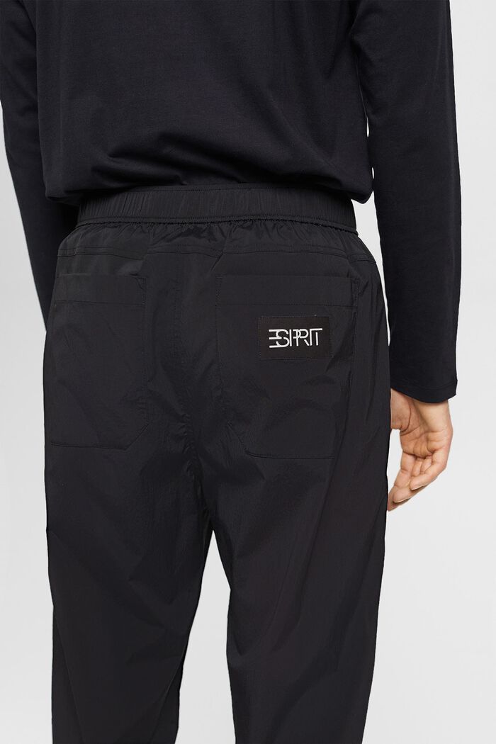Pantalon de survêtement de coupe évasée à taille haute, BLACK, detail image number 4