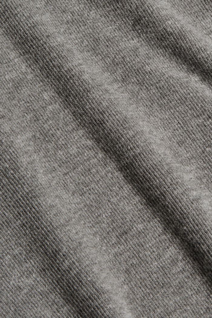 Sweat-shirt en coton biologique mélangé, GUNMETAL, detail image number 4