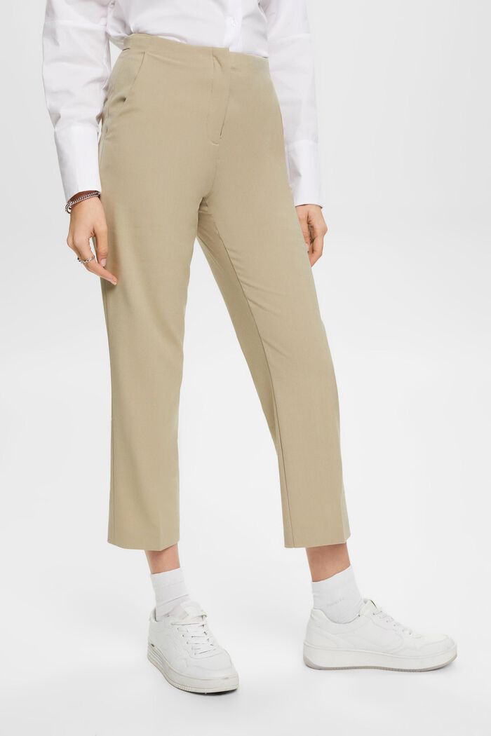 Pantalon business de coupe raccourcie, DUSTY GREEN, detail image number 0