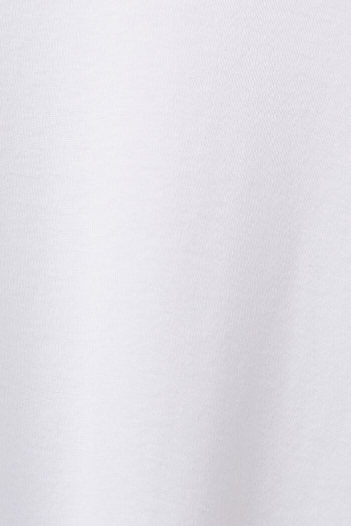 Haut en jersey de coton à finition festonnée, WHITE, detail image number 7