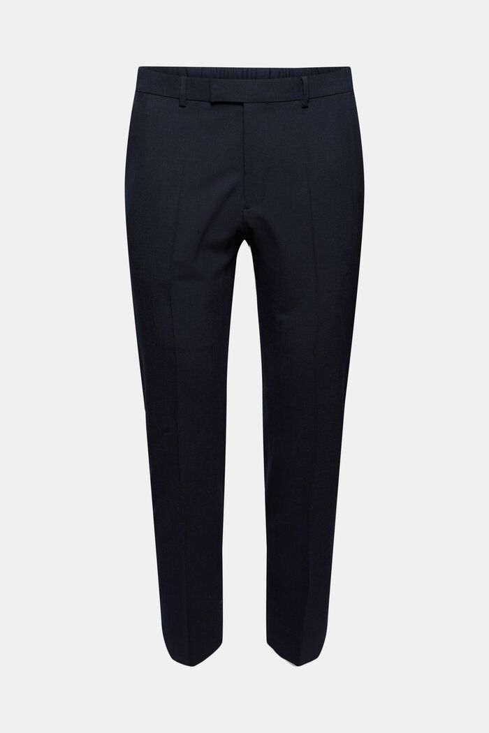 Laine éco-responsable : Pantalon à ceinture élastique, DARK BLUE, detail image number 0