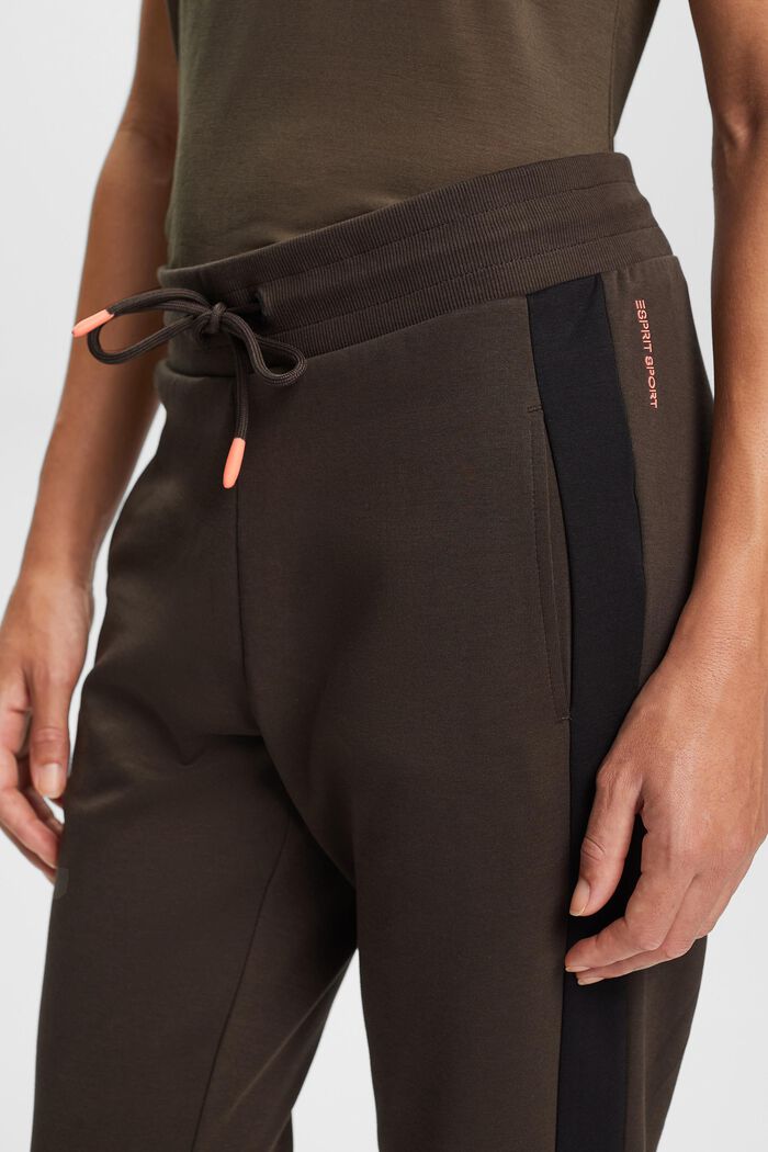 Pantalon de jogging de coupe étroite en coton mélangé, DARK KHAKI, detail image number 2