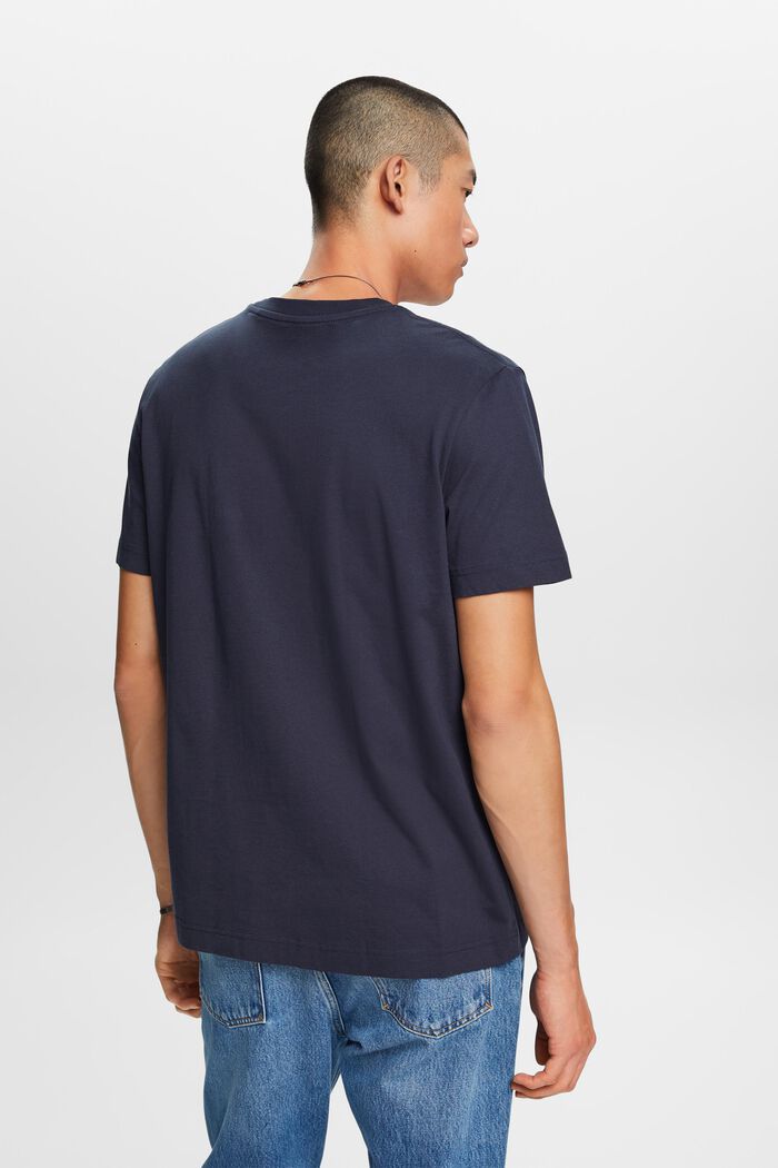 T-shirt à imprimé en coton, PETROL BLUE, detail image number 3