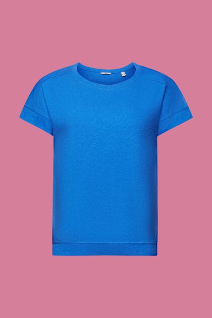 T-shirt en mélange de coton et lin