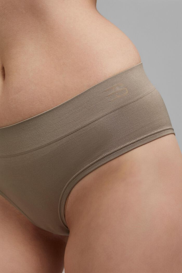 Shorty taille basse doux et confortable, LIGHT TAUPE, detail image number 2