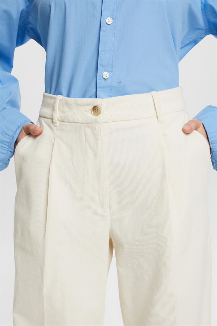 Pantalon en velours côtelé coupe Wide Fit taille mi-haute, ICE, detail image number 2
