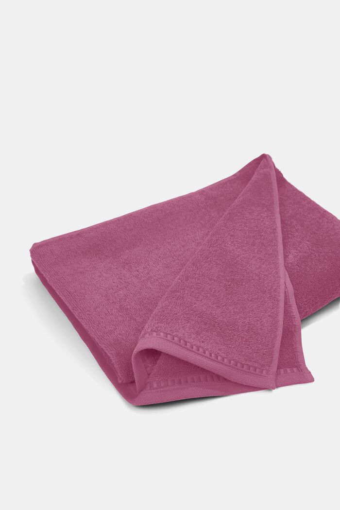 À teneur en TENCEL™ : le lot de 3 serviettes en tissu éponge, BLACKBERRY, detail image number 3