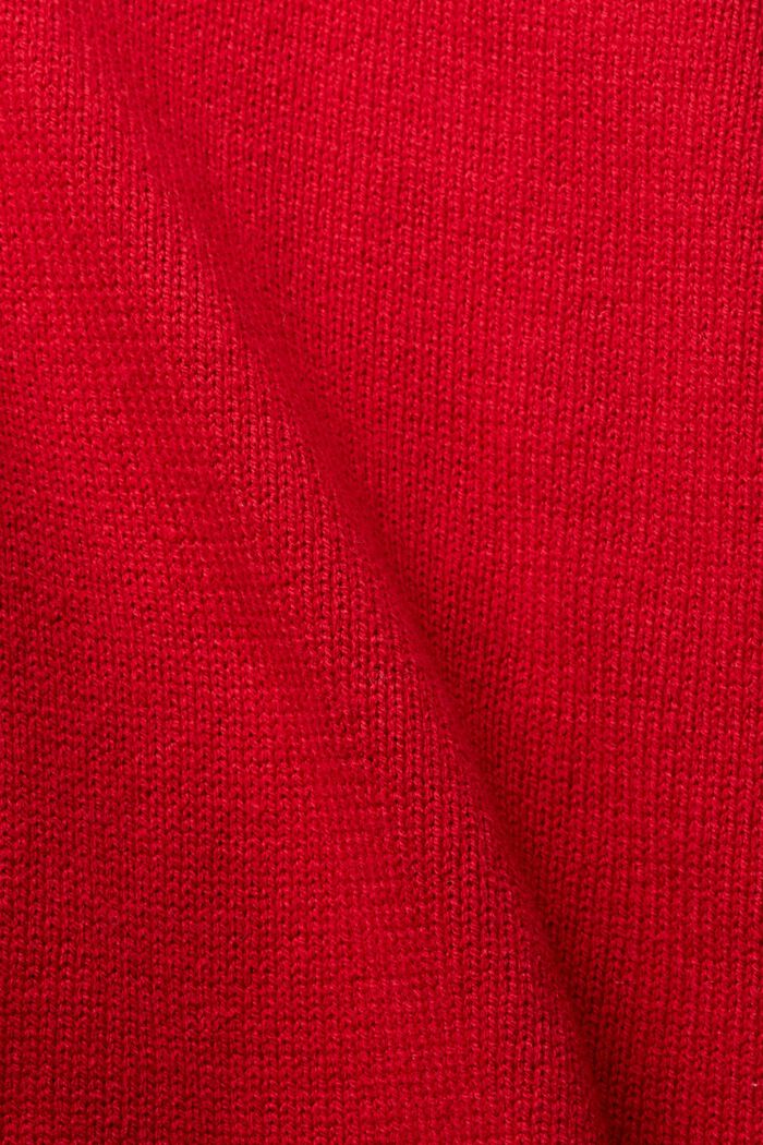 Pull-over en maille à col zippé, DARK RED, detail image number 5