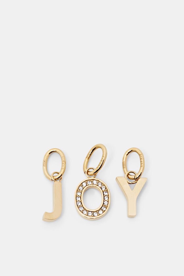 Set de pendentifs JOY, acier inoxydable, GOLD, overview