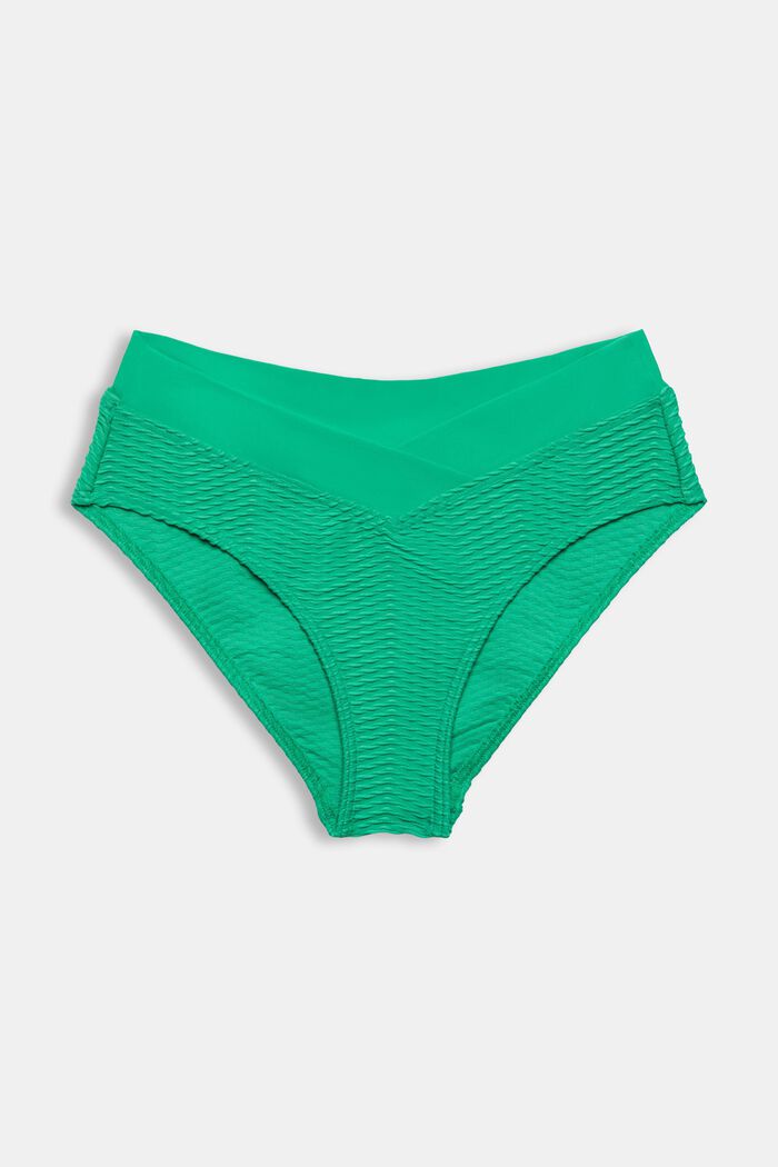 En matière recyclée : le bas de bikini texturé, GREEN, detail image number 4
