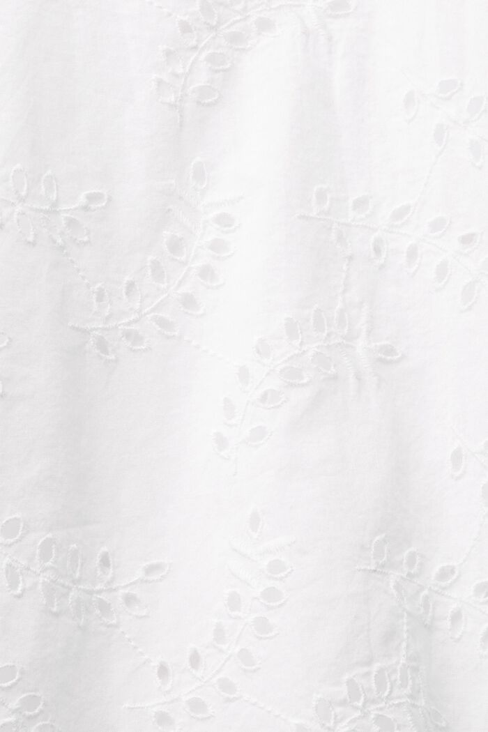 Chemisier orné de broderie anglaise, WHITE, detail image number 4