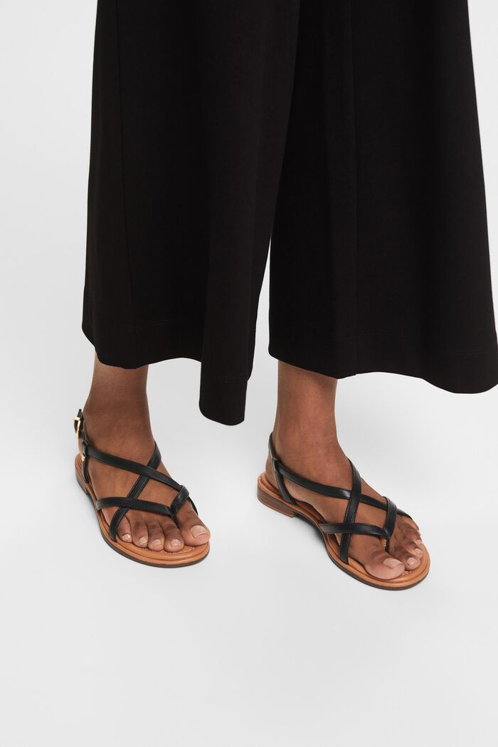 Sandales en similicuir, BLACK, detail image number 1