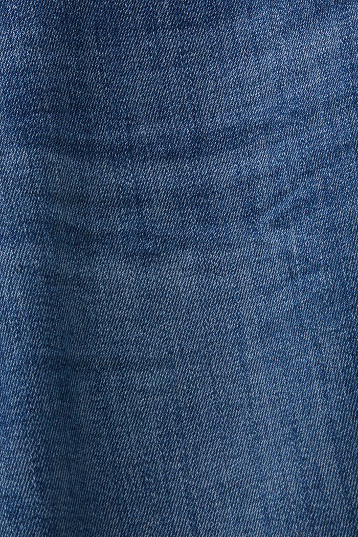Jean Straight à taille mi-haute, BLUE MEDIUM WASHED, detail image number 6
