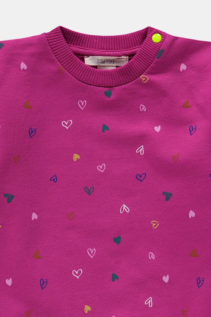 Sweat-shirt à imprimé all-over, DARK PINK, detail image number 1