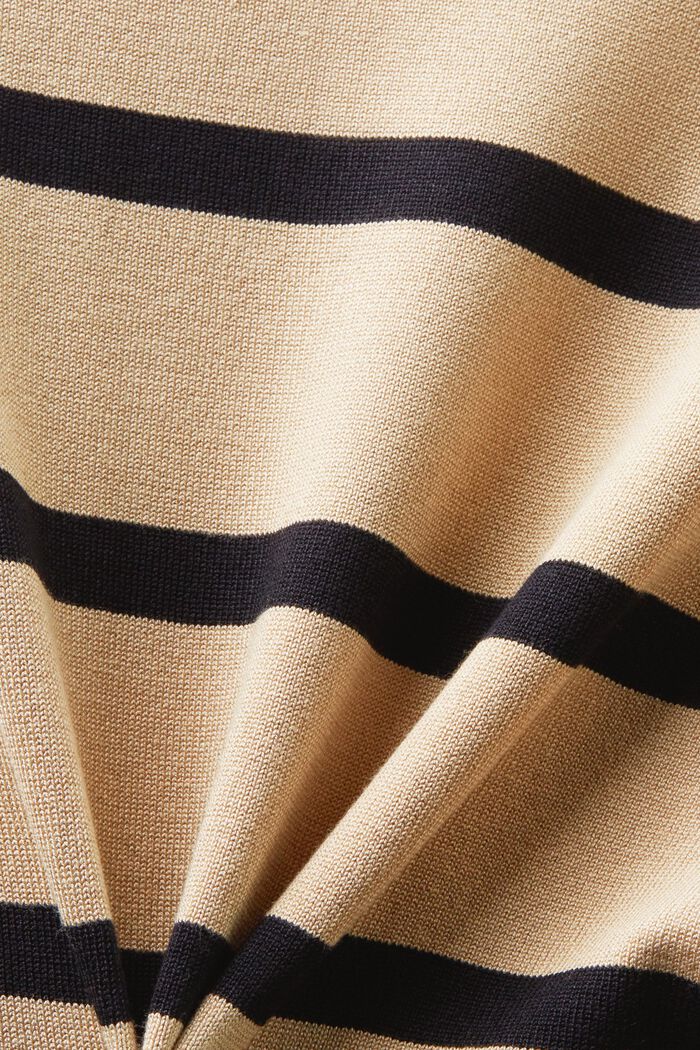 Robe-pull rayée de coupe oversize, LIGHT BEIGE, detail image number 4